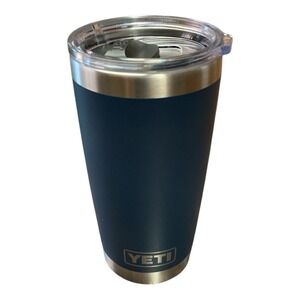 Blue Yeti Rambler 20 oz Tumbler with Yeti Lid Navy Blue